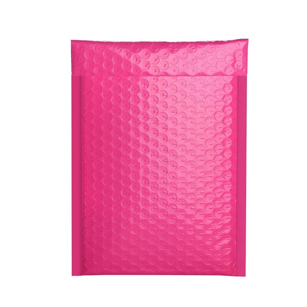 Bolsas de correo de burbujas impermeables Begine Clearance (rojo rosa), 25 unidades, 17,5 cm x 25 cm, sobres acolchados con forro, 25 unidades de sobres de burbujas de polietileno con cierre