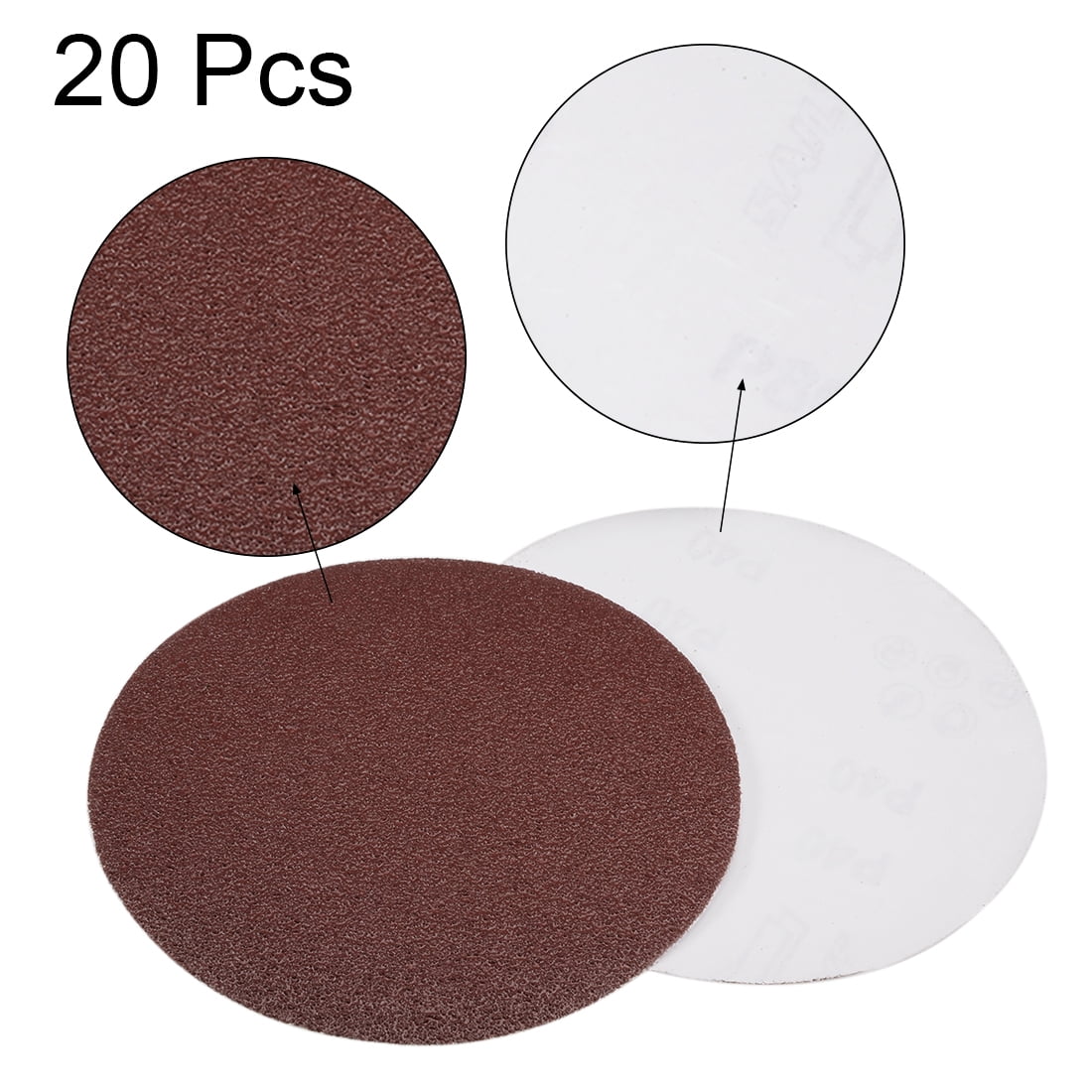Unique Bargains PSA Sanding Disc, Adhesive Aluminum Oxide Sandpaper for Random Orbital Sander 40 Grit