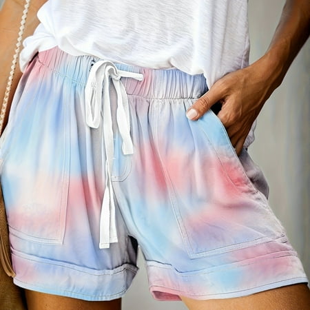 

ZHSHANTCHDQ Stylish Floral Print Drawstring Casual Shorts for an Effortlessly Chic Spring and Summer Look Women‘s Clothing