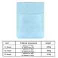 thumbnail image 2 of Funda para computadora portátil Funda impermeable para almacenamiento de PU Bolsa de repuesto para computadora portátil para MacBook, Azul, 13.3 pulgadas Scienceny EL5337-03B, 2 of 2