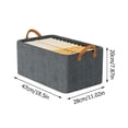 thumbnail image 4 of Foldable Fabric Storage Bin, 18.5 x 11 x 7.9 in, Stackable Organizer for Wardrobe, Perfect for Closet, Bedroom, and Dorm Organization, 4 of 8