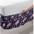thumbnail image 2 of Space Bed Skirt, Japanese Kawaii Cat Traveling in a Rocket Stars and Funny Elements, Elastic Bedskirt Dust Ruffle Wrap Around for Bedding Decor, 4 Sizes, Multicolor, by Ambesonne, 2 of 2