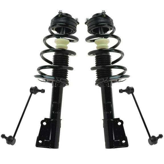 TRQ 4 Piece Suspension Kit Complete Strut & Spring Assembles Sway Bar End Links SCA67169 Fits select: 2009-2018 DODGE JOURNEY
