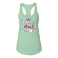 thumbnail image 2 of I'm Tougher Than Cancer Ladies Racerback Tank Top, Mint, Large, 2 of 3