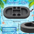 thumbnail image 2 of Oval Four HolesLarge Floating Drink Holder Black Floating Refreshment Table Tray Compartment Portable Floating Pool Tray for Swimming Pool Accessories Hot Tub Beach and Party Decor, 2 of 6