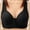 Black, variant on Womens Wireless Everyday Bra Front Closure Full Coverage Breathable Fabric Daily Wear Bra Push Up Underwear 40A