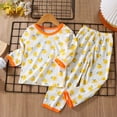 thumbnail image 2 of Boy Outfits Size 10-12 Summer Pajamas For Boys Girls Long Sleeve Sleepwear Cute Toddler Baby Pajamas Set,Z4-YE2, 2 of 3