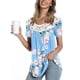 thumbnail image 2 of Blusa corta con cuello redondo y estampado de retazos de encaje a la moda para mujer Pompotops  hfajkhk133555, 2 of 6