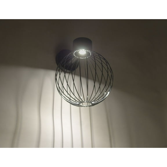 SULTANA-G-WALL-LED-BK-Besa Lighting-Sultana - 14.1 Inch 4W 1 LED Globe Wall Sconce-Black Finish