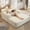 Beige & White-1, variant on 2-in-1 Convertible Sofa Bed, 60 Inch Chaise Lounge Chair Indoor, Oversized Corduroy Upholstered Boneless Sofa Bed with Storage Pocket for Small Spaces, Living Room, Apartment