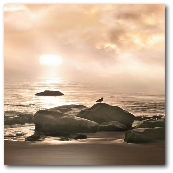 Courtside Market Sepia Sunset II Gallery-Wrapped Canvas Wall Art, 16x16