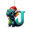 thumbnail image 2 of Farmhouse Wreath Christmas Dinosaur Ornaments 26 Letter Cartoon Pendant For Kids Acrylic Figures Hanging Gift For Christmas Tree Christmas Decoration 2023 Funny Dinosaur Decor For Baby Boy Baby, Hou, 2 of 4