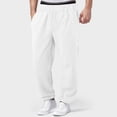 thumbnail image 2 of NIEWTR Mens Casual Joggers Pants - Cotton Drawstring Chino Cargo Pants Hiking Outdoor Twill Track Jogging SweatPants (S,Z03-White), 2 of 9