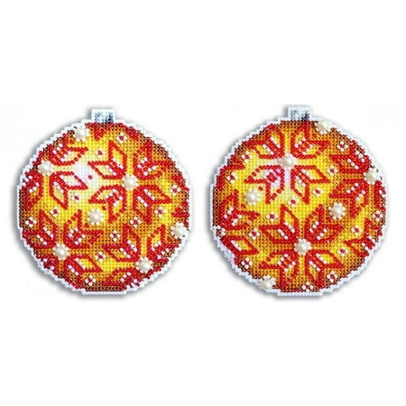 UPC: 4627077369913 | Plastic Canvas Christmas Tree Decoration – Amber SR-168 Counted Cross Stitch Kit