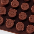 thumbnail image 3 of Moldes de silicona con 21 cavidades y divertidos emojis para cupcakes, adornos para brownies, caramelos blandos y duros, gomitas, bombas de grasa cetogénicas, gelatina y bandeja para cubitos de hielo, 3 of 4