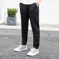 thumbnail image 2 of ZLBDYG Boys Cotton Linen Pants Summer Lightweight Athletic Running Joggers Pant Kids Teen Soft Elastic Waist Trousers Casual Clothes, 2 of 7