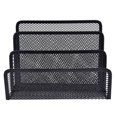 PersonalhomeD Home Storage Racks Black Mesh Letter Paper File Storage Rack Holder Tray Organiser