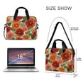 thumbnail image 3 of 16" Laptop Tote Bag Laptop Sleeve Case Computer Briefcase for Work & Travel Red and Orange Flowers, 3 of 8