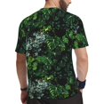 thumbnail image 2 of Wukai Lush Foliage Green Plant Print Men's Short-Sleeved Mesh T-Shirt,Quick-Dry Short Sleeve Workout T-Shirt-3X-Large, 2 of 8