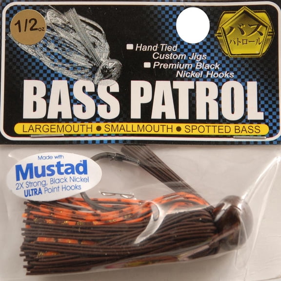 Pacific Catch BPJ1204 Bass Patrol Football Jig Round Rubber Brown/Orange .5oz