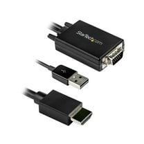 StarTech 2m VGA to HDMI Converter Cable with USB Audio Support - 1080p Analog to Digital Video