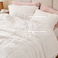 thumbnail image 3 of Home Essence Apartment Leena Shaggy Faux Fur Comforter Set, King/Cal King, Ivory, 3 of 12