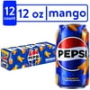 Pepsi Cola Mango Soda Pop, 12 fl oz, 12 Pack Cans