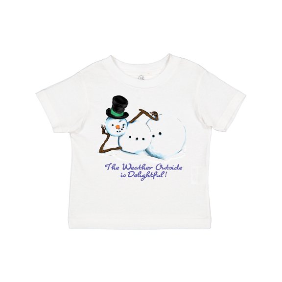 Inktastic Sassy Snowman The Weather Outside is Delightful Boys or Girls Toddler T-Shirt