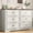 Farmhouse White, variant on IDEALSOUL Black Dresser,6 Drawer Dresser for bedroom,Retro Wood Storage Cabinet for Living Room