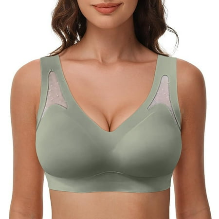 Fsqjgq Womens Underwear Strapless Bras for Women Push Up Bra Women s Wireless Bra With Seamless Smooth Comfort Wirefree T Shirt Bra Bandeau Push Up Bras Bustiers Back-Smoothing Demi Cup Bras Bandeau