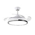 thumbnail image 1 of Graflsoa 48-Inch Smart Ceiling Fan Light with Remote Control, Adjustable Color Temperature 3000-6500K, Suction Cup Mount, 4 Blades, LED 96W, White Finish, 220V, 1 of 6