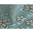 thumbnail image 4 of Ambesonne Flower Quilted Bedspread Set 3 Pcs, Botany Motif Bouquet, King Size, Pale Grey Turquoise, 4 of 5