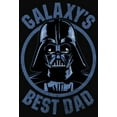 thumbnail image 2 of Men's Star Wars Darth Vader Galaxy's Best Dad  Graphic Tee Black X Large, 2 of 5
