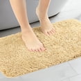 thumbnail image 2 of Unique Bargains Non-Slip Thick Microfiber Soft Plush Bathroom Mat Quick Dry Bath Rug Khaki 20"x32", 2 of 7