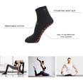 thumbnail image 3 of 5 Pairs Non Slip Grip Socks For Women Men Yoga Pilates Hospital Slipper Socks, 3 of 4
