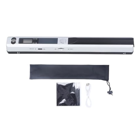 Portable Scanner, 900 DPI Handheld Photo Scanner for A4 Documents, JPG PDF Format, Wand Document Scanner, Uploads Images to Computer Via USB Cable (Silver)