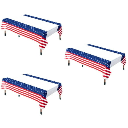 

3 Count Outdoor Table Cover Independence Day Tablecloth Veterans Professional