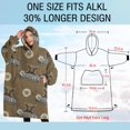 thumbnail image 4 of Oversized Wearable Blanket Hoodie,Brown Highland Cow Daisy Farmhouse Pattern Sherpa Blanket Hoodie with Super Pockets,Super Warm Fuzzy Pullover for Women & Men, 4 of 6