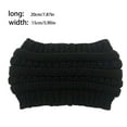 thumbnail image 4 of Jumpingount Diadema cálida, agradable a la piel, ligera, portátil, gorro de lana, gorros suaves de invierno, gorros elásticos retorcidos para Sombreros gris negro, 4 of 6