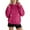 Hot Pink, variant on Women's Hoodies Womens Pullovers Long Sleeved Button Down Solid Color Front Pocket Casual Sweatshir with Drawstring Oversized Fall Winter Party Outdoor Workout Fashion Top(White)