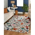 thumbnail image 4 of Motif Printed Faux Rabbit Roboto Ivory & Multi 5 ft. x 7 ft. Area Rug, 4 of 6