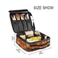 thumbnail image 3 of FORMRS Travel Makeup Bag Large Capacity Train Case Cosmetic Organizer with Adjustable Dividers, Fall Pattern, 3 of 8