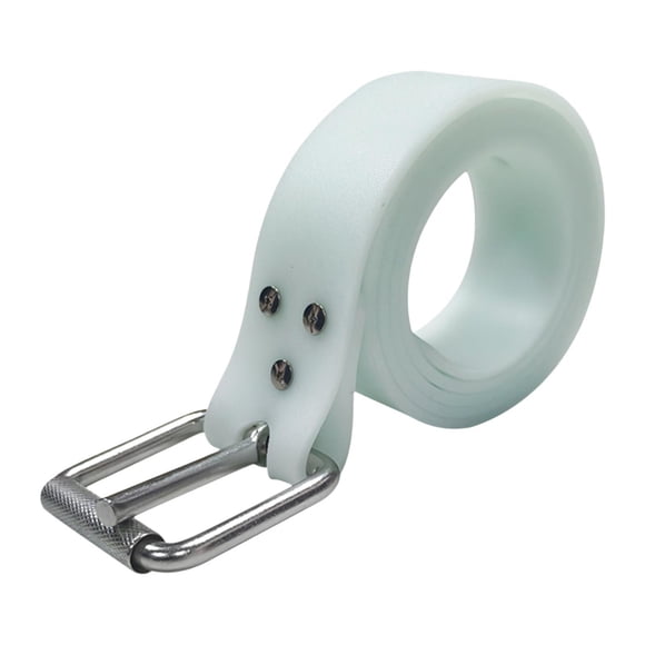 Cinturón de lastre de silicona para buceo libre, correa luminosa duradera para buceo con hebilla de liberación rápida. azul