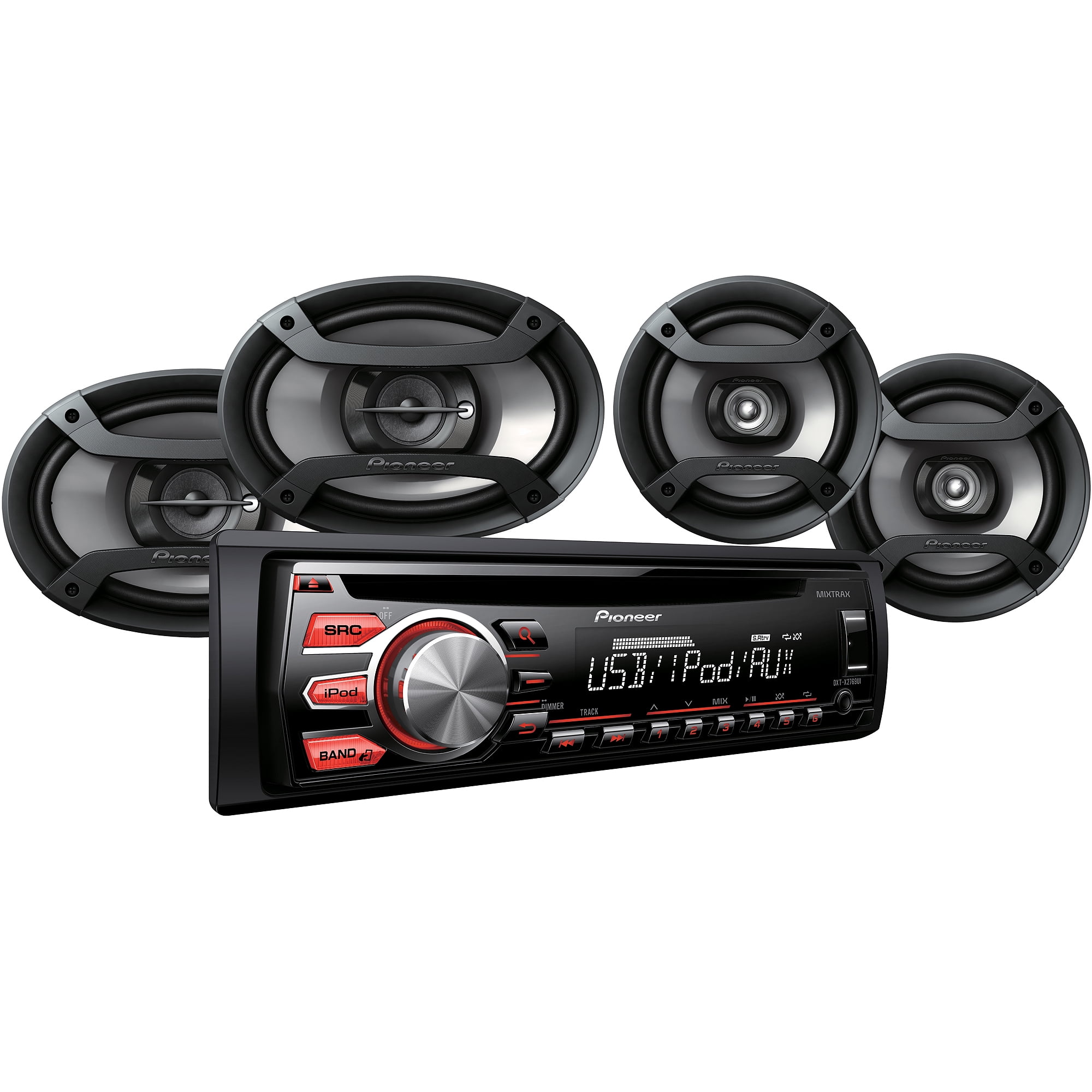 Zich verzetten tegen salade Ga lekker liggen Pioneer 4 Speaker Car Audio System Package - Walmart.com