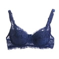 thumbnail image 1 of Sujetador de encaje floral para mujer Tallas grandes Sujetador con aros acolchado y push up Bowknot Abanopi Aqua/40D, 1 of 5