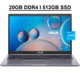 thumbnail image 1 of ASUS VivoBook F515 15 Business Laptop 15.6" FHD LED Anti-Glare Display 11th Gen Intel Core i3-1115G4 Processor 20GB DDR4 512GB SSD Intel UHD Graphics HDMI USB-C Webcam Bluetooth Win11 Gray, 1 of 5