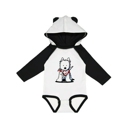

Inktastic Westie in Bandana Gift Baby Boy or Baby Girl Long Sleeve Bodysuit