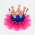 thumbnail image 4 of Lilgiuy Girl's Crown Hair Pin Cute Solid Color Mesh Pearl Hair Clips Kids Party Performance Hair Accessory, 4 of 4