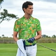thumbnail image 5 of Balery St Patrick's Day6 Printed Men’s Short Sleeve Polo Shirt, Midweight Men's Shirt,Golf Polo shirts -XX-Large, 5 of 8