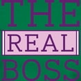 thumbnail image 3 of CafePress - The Real Boss Women's Dark T Shirt - Women's Traditional Fit Dark T-Shirt, 3 of 4
